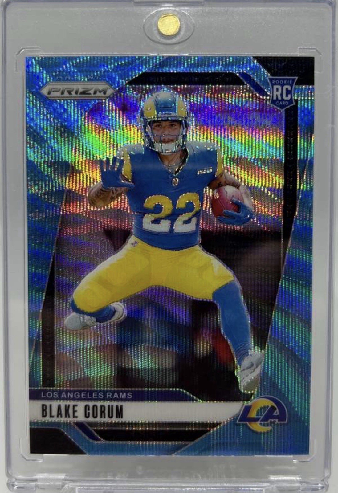 2024 Panini Prizm - Rookies Blake Corum #308 Blue Wave Prizm /230 (RC)
