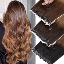 Nano Ring Tip Hair Extensions Microlink Beads Ombre Russian Real Human Remy Hair