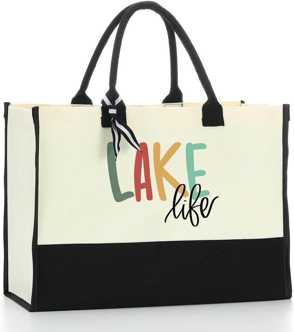 Lake Life Tote Bag for Women Waterproof Personalized Beach Life01