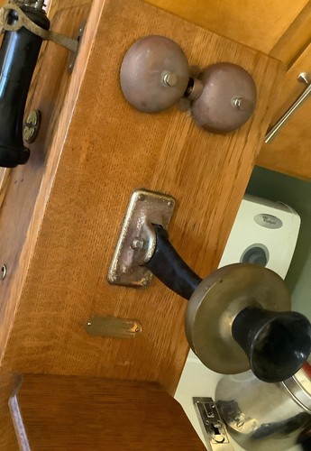 Antique Wooden Wall Phone Oak, Complete, Great Condition Wall Art