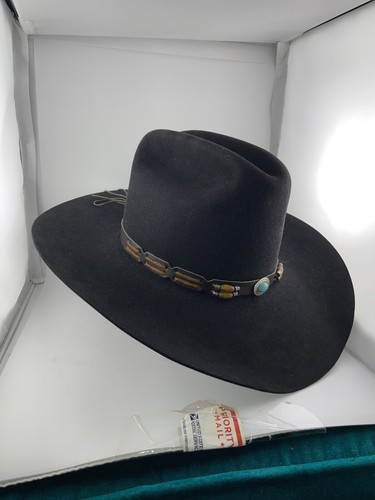 Vintage ‘70s Beaver Brand Men’s 6 3/4 Black Cowboy Hat-5X! - Picture 2 of 12