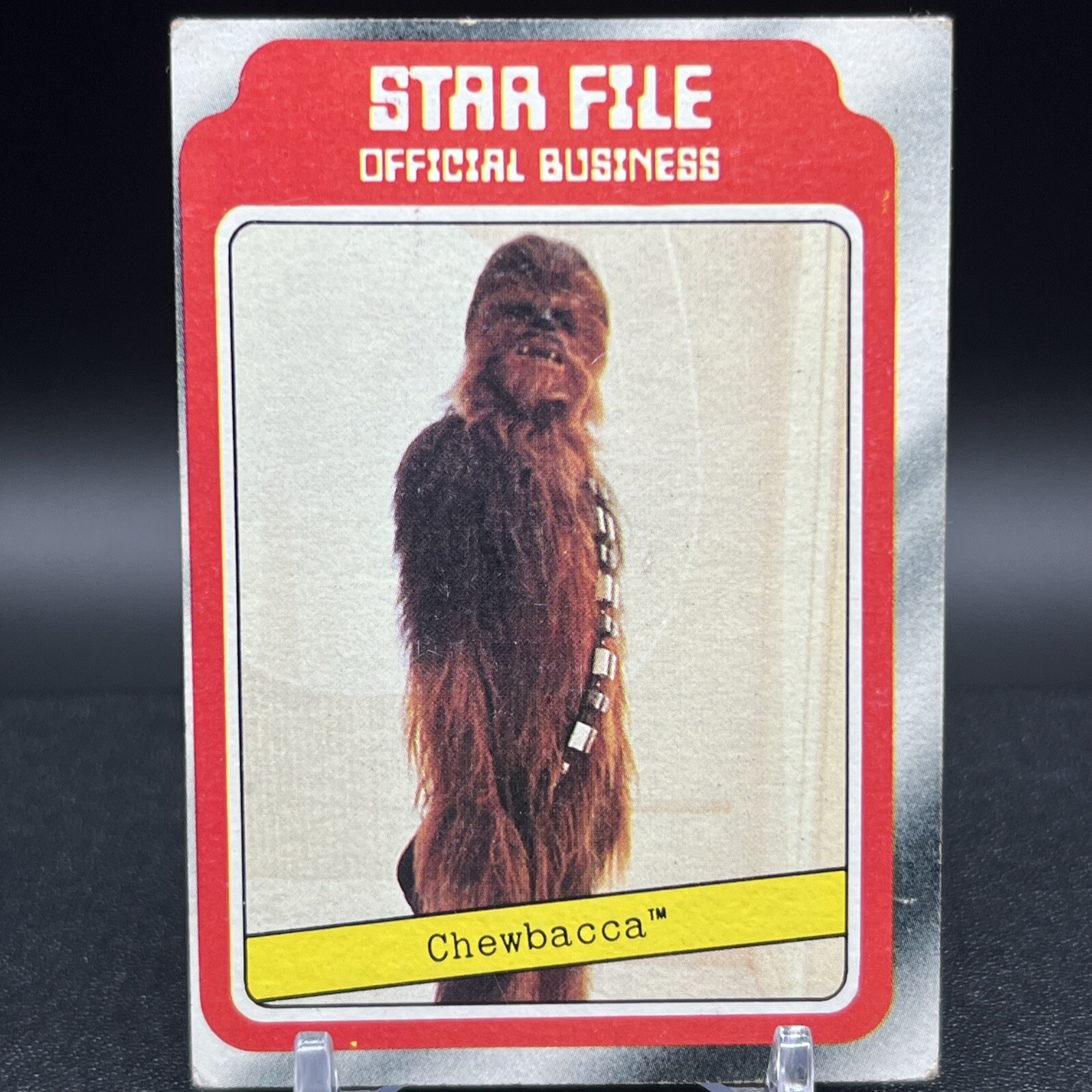 Chewbacca 5 Star File 1980 ESB Empire Strikes Back Topps Star Wars Card