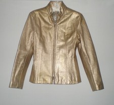 Mordex London elegante goldene Leder Jacke, Gr. S