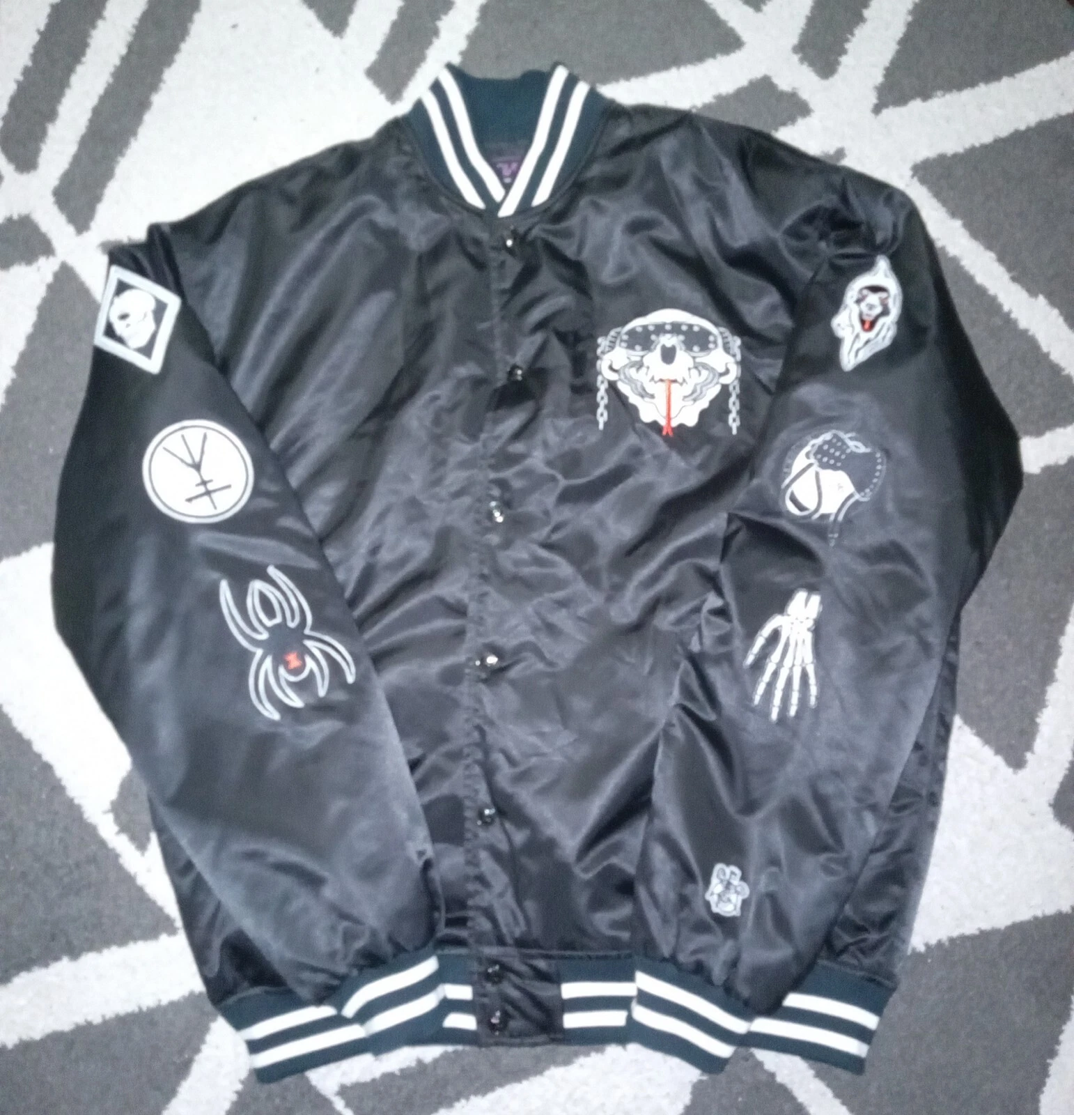 Veste universitaire MNWKA Brooklyn New York XL hélicoptère motard suprême tabac bombardier