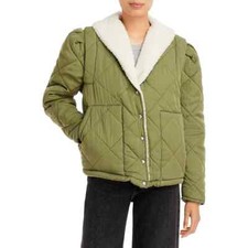BLANKNYC Womens Faux Fur Trim Quilted Puffer Jacket SZ XS L