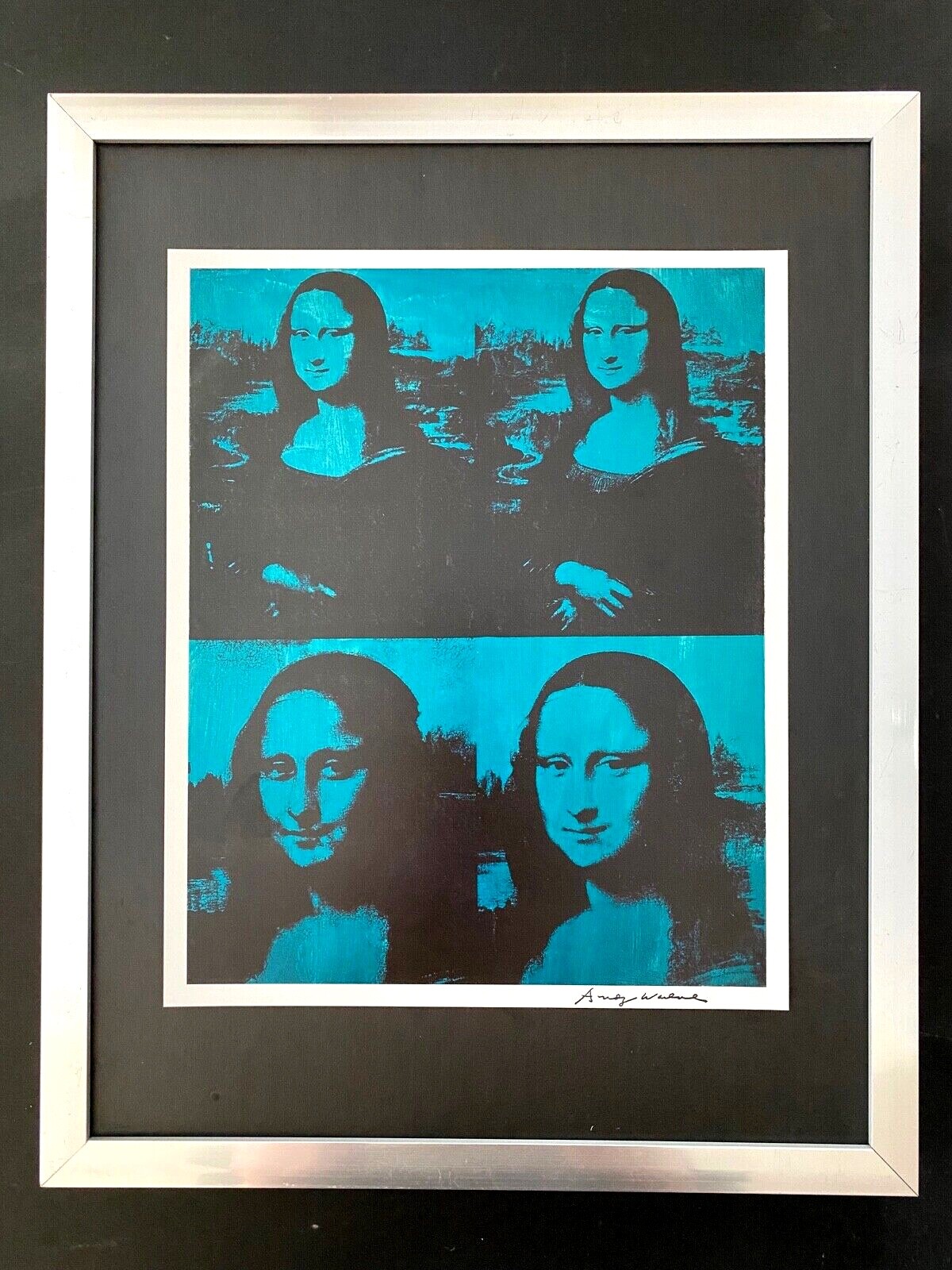 🔥 ANDY WARHOL x MONA LISA ICONIC VINTAGE PRINT – SIGNED FRAMED!