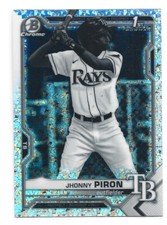 Jhonny Piron 2023 Bowman Chrome 1st Bowman Black & White Mini-Diamond Refractor 