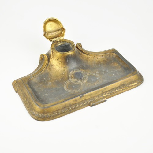 Desk Shelf - Brass - Desk Set - Old - Pen Tray - Picture 3 of 8