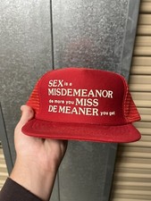 Sex Is a Misdemeanor The More I Mis-De-Meanor I Get Vintage Hat Cap Snapback