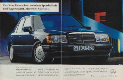 1989 Mercedes-Benz E-Class (W124) - Advertising Advert Original Advertising (2)