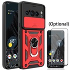 For Google Pixel 8/8 Pro Shockproof Case Slide Camera Cover, HD Screen Protector