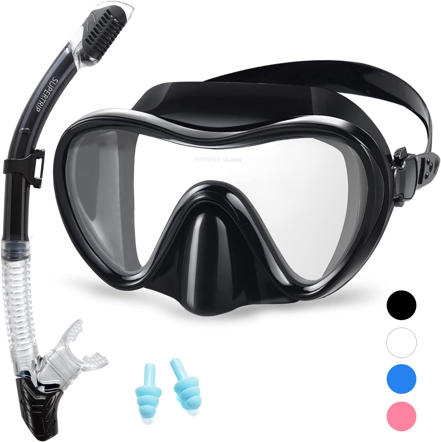 2024 Snorkeling Gear for Adults, Anti-Fog Snorkel Set, Tempered Glass Snorkel Ma