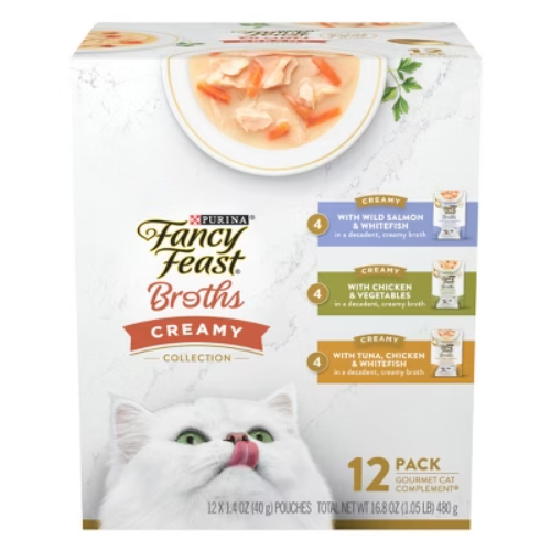 Gourmet Wet Cat Food Variety Pack - Chicken, Tuna, Salmon, Shrimp in 1.4oz Cans (12 Count)  
