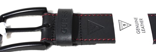 GUESS Black Genuine Leather Belt New with Tags $49.50 - Picture 3 of 4