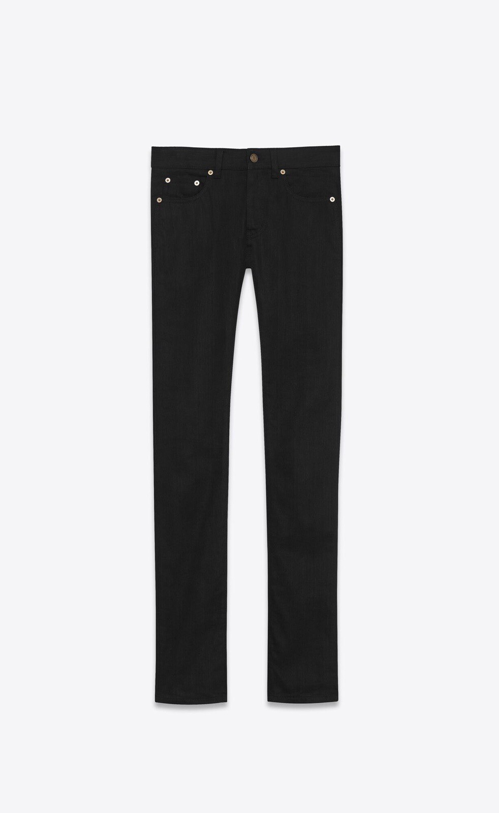 SAINT LAURENT JEANS SKINNY FIT SAINT LORENT IN DENIM STRETCH NERO USURATI