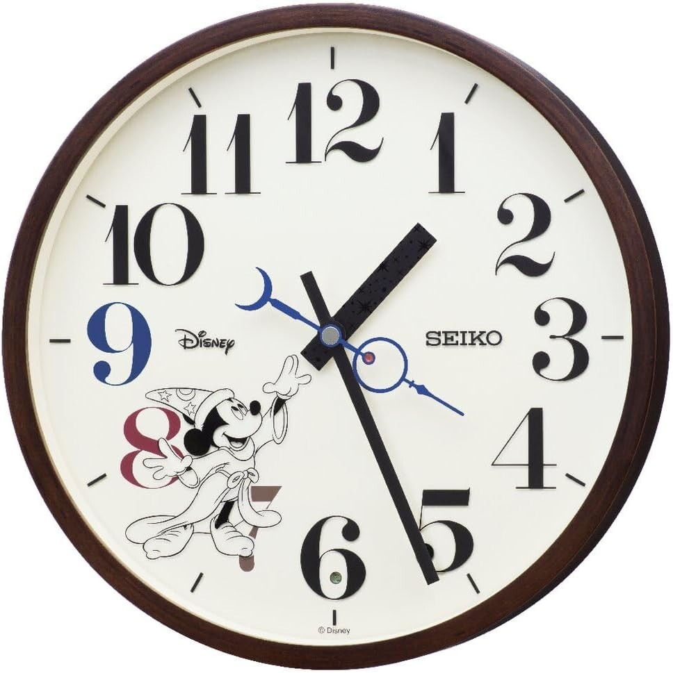 Seiko wall clock Disney Mickey Mouse electric wave diameter 297 x