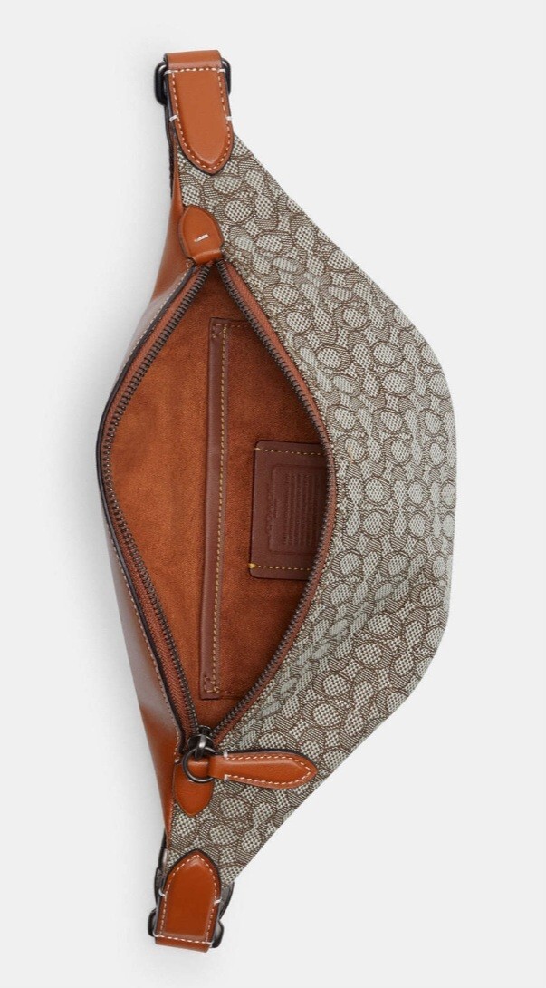 Coach Charter Belt Bag 7 In Micro Signature Jacquard CM373