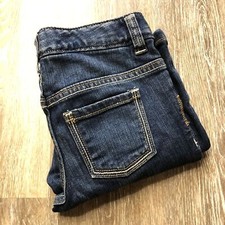 OLD NAVY Boot Cut Low Rise Dark Wash Blue Denim Jeans Girls Size 6 Regular