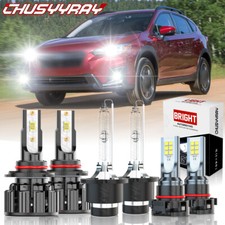 For Subaru XV Crosstrek 2014 Combo LED HID Headlight + Fog light Bulbs 6000K