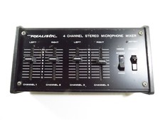 Realistic 4-Channel Stereo Microphone Mixer 32-1105, New Battery Installed