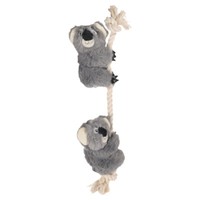 Flamingo Hundespielzeug Koalas Mit Seil Grau PlüSch Squeaker 9,5X5X40Cm