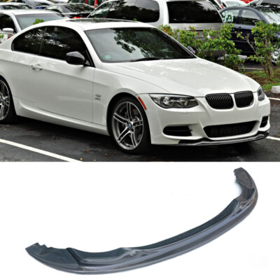 For BMW E92 328i 335i LCI M Sport 2010-12 Carbon Fiber Front Bumper Lip Spoiler