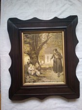 großer breiter Spät Biedermeier Bilderrrahmen um 1850 Druck 61 cm x 53 cm