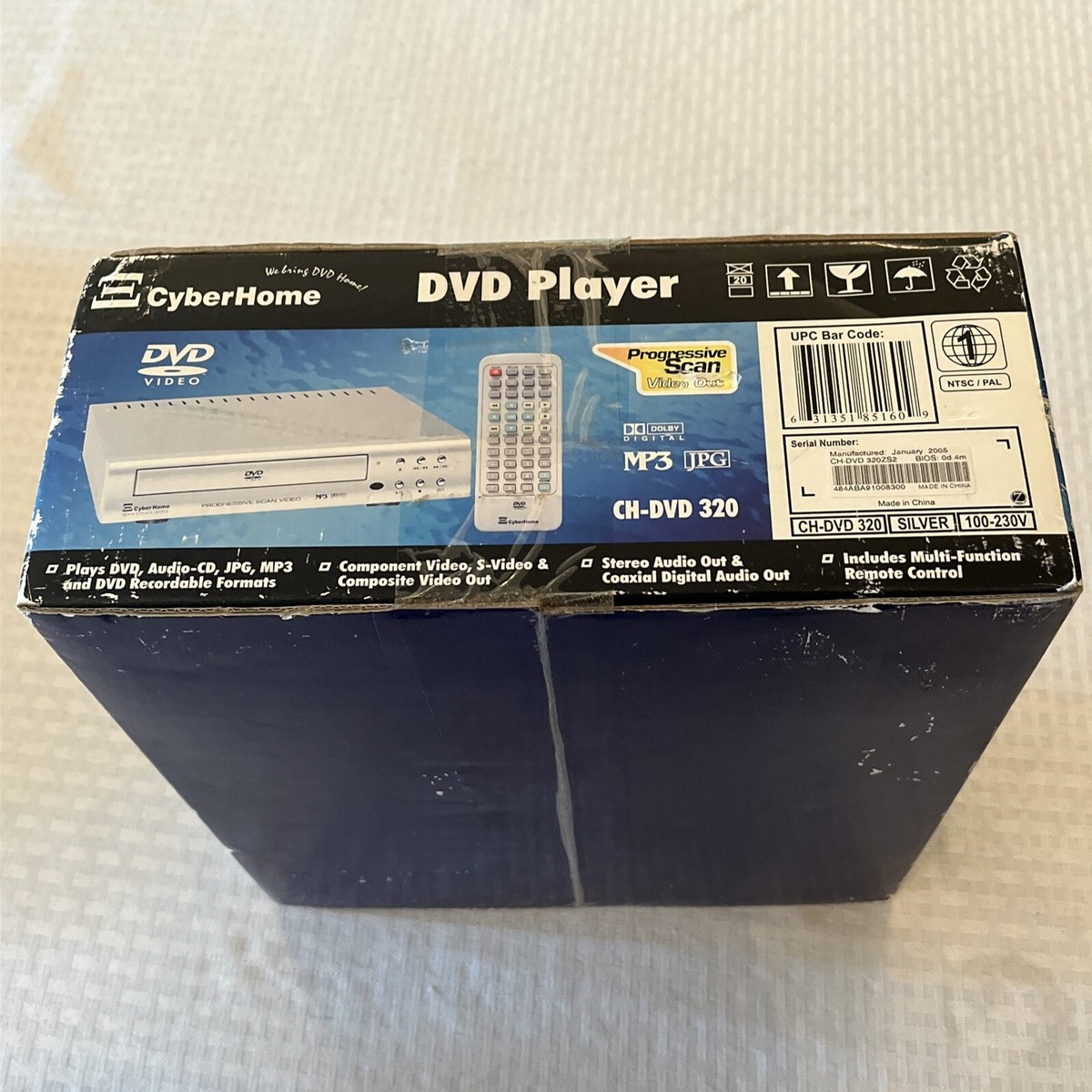 Cyberhome CH-DVD 320 Progressive Scan DVD Player MP3 JPG 2004