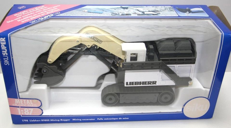 SIKU SUPER 1:87 LIEBHERR R9800 MINING-BAGGER ESCAVATORE ART 1798 - Immagine 2 di 4