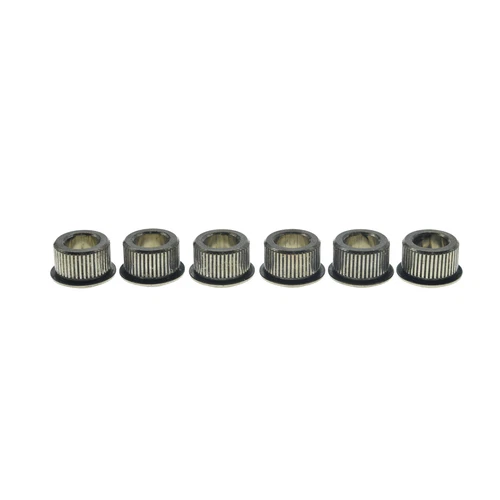 Brass 3/8" Round Vintage Guitar Tuner Conversion Bushing Nuts Aged/Relic Nickel