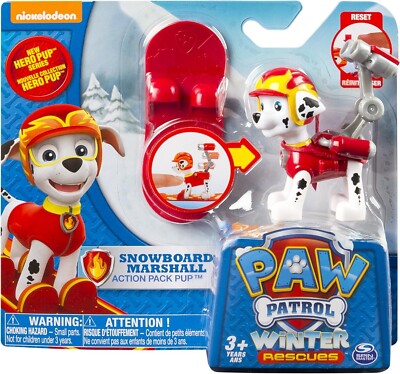 MARSHALL Winter Rescues PAW PATROL Action Figure HTF Dalmatian Dog Breed Toy New