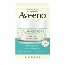 Aveeno Calm + Restore Oat Gel Face Moisturizer for Sensitive Skin, 1.7 oz..+
