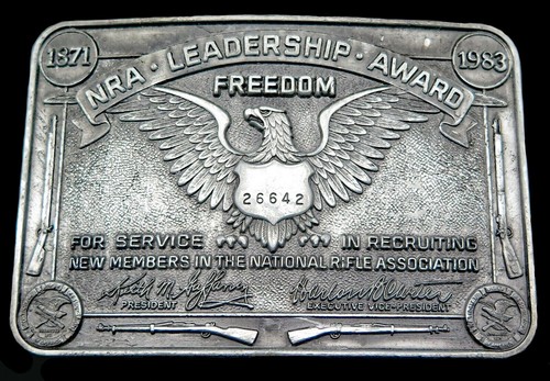 Boucle de ceinture en étain 125e anniversaire de la NRA National