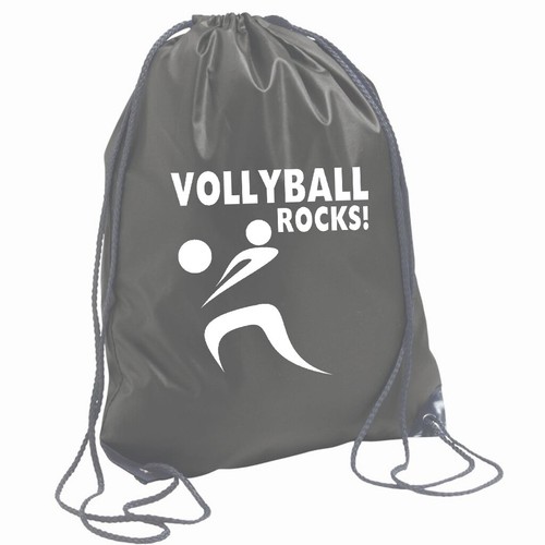 Vollyball Bag Drawstring Backpack Gymsac PE School Games Lunch Sports Bag Gift - Picture 3 of 12