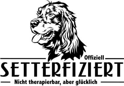 GORDON SETTER Autoaufkleber - Aufkleber Setter - Schriftzug Setter infiziert