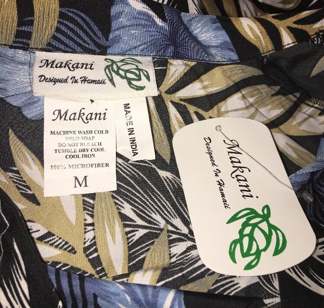 Makani Mens Microfiber Multi Color Aloha Hawaiian Shirt Size M NWT eBay