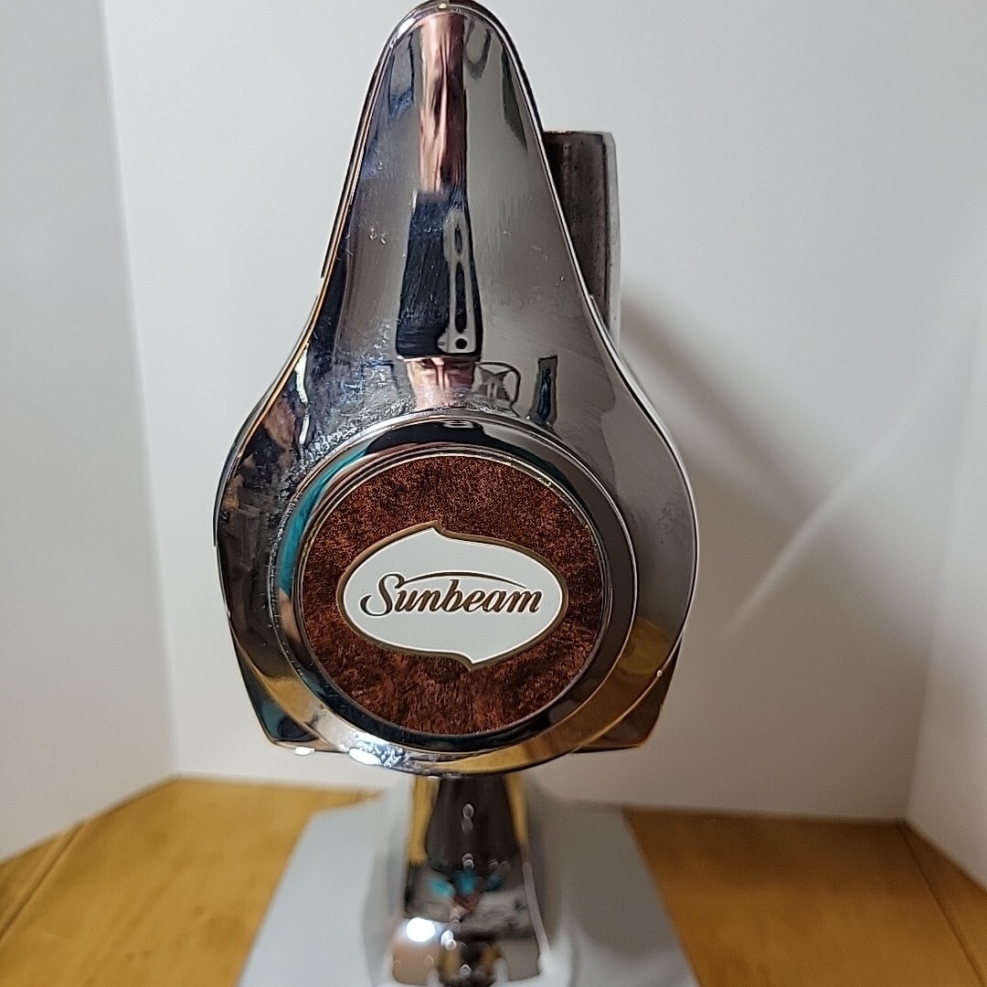 Vintage SUNBEAM Deluxe Mixmaster 12 Speed Mixer Retro Chrome & Brown TESTED 