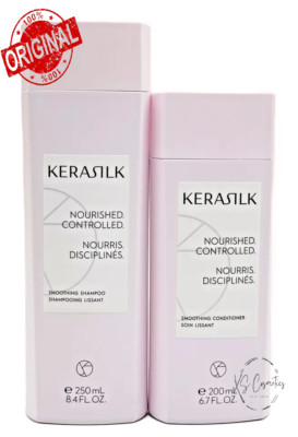 Kerasilk Essentials Smoothing Shampoo 8.4 oz & Conditioner 6.7 oz Set