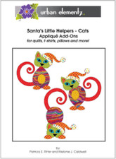 Applique Elementz Fusible Fabric Applique for FabricTHREE CATS 5.5" to 8.25"