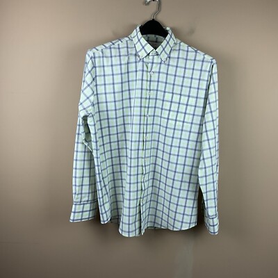 peter millar summer comfort dress shirt Peter Millar Summer Comfort Size Medium M Mens Button Up Dress Shirt Wrinkle
