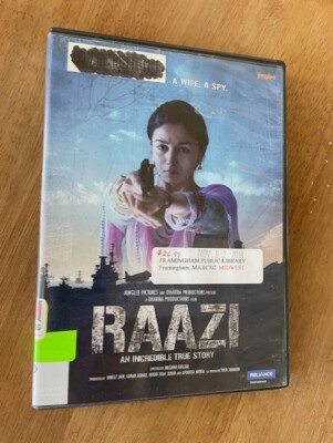 RAAZI DVD - ALIA BHATT, VICKY KAUSHAL - BOLLYWOOD MOVIE  DVD- U.S. Seller! RARE