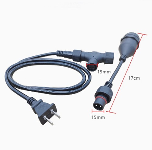 IP68 Outdoor E27 Waterproof Lamp Cap/Power Cord/3-Way Connector/Extension Wire - Picture 6 of 34
