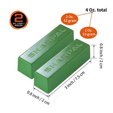 208H 2 OZ Polishing Compound Fine Green Buffing Compound Leather Strop , 2-Pack