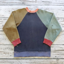 Vintage Rare Hanes Breeze Shield Colorblock Crewneck Sweatshirt 40s 50s 60s