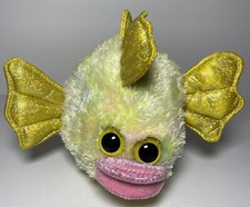 Animal Alley Toys R Us Yellow Fish Plush Gold Shimmery Fins Big Lip Vintage 2000