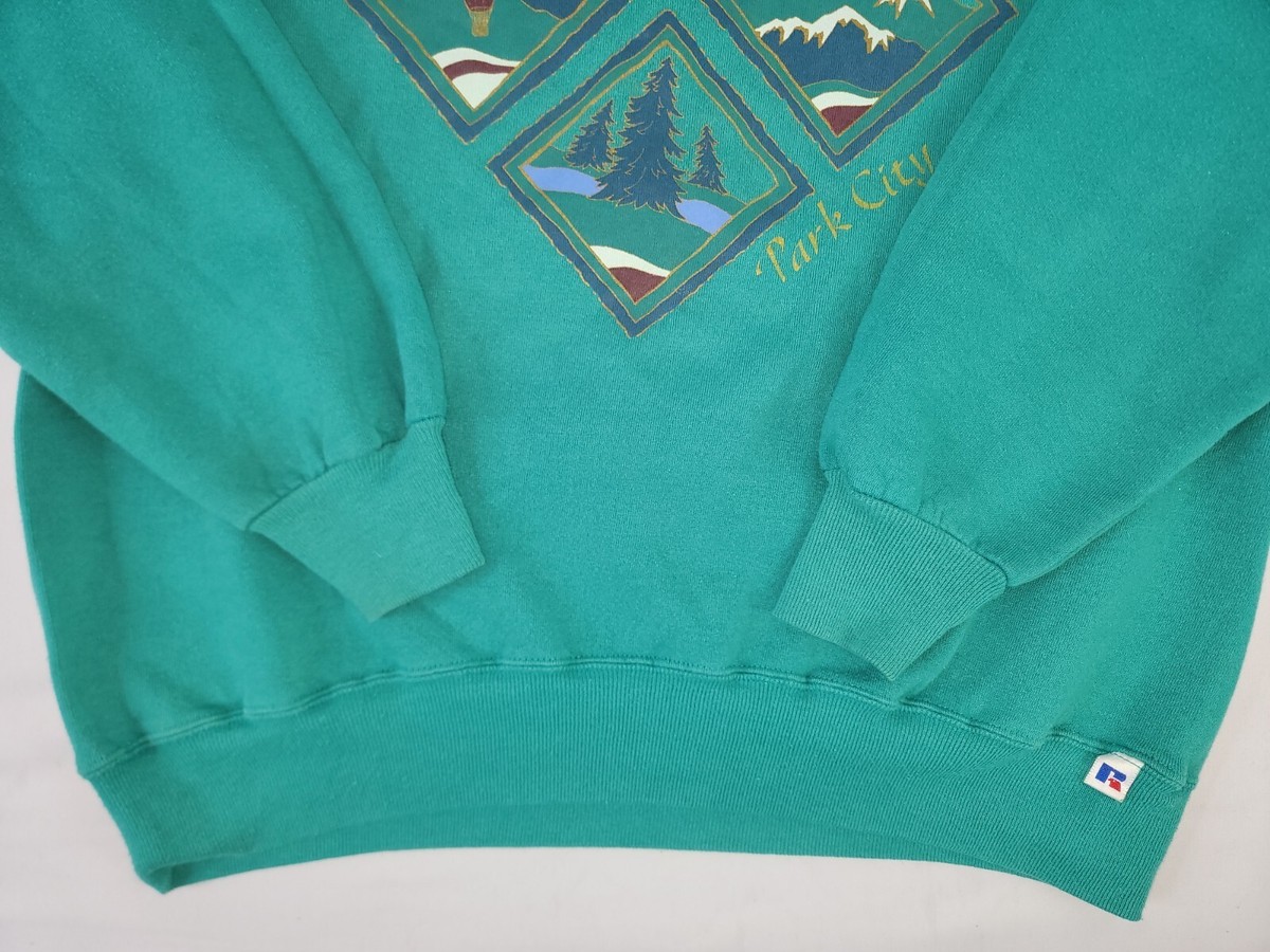 Vintage 70s Russell Athletic Sportswear L Sweater PARK CITY