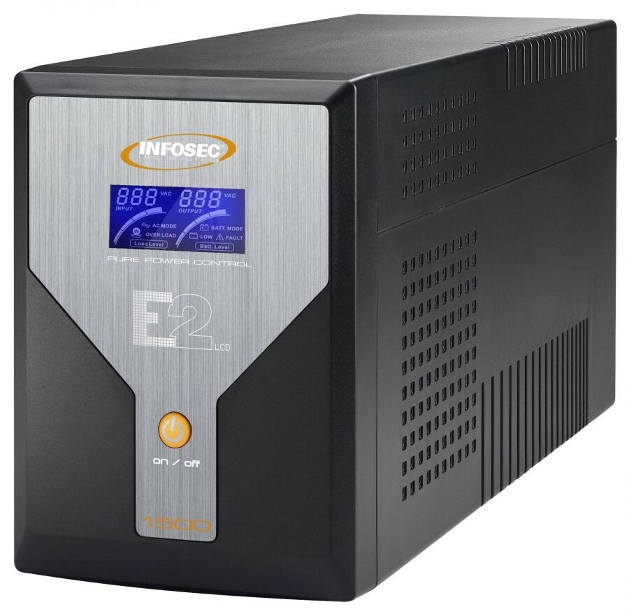 Infosec Gruppo di Continuit&agrave; UPS E2 1500VA LCD Line Interactive Onda Sinu