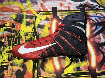 Nike Vapor Untouchable 3 Elite Football Cleats Black Red AO3006-060 Size 14 Bin6