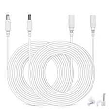 DC Power Extension Cable 33ft 2Pack 2.1mmx5.5mm DC Plug Power Supply Adapter ...