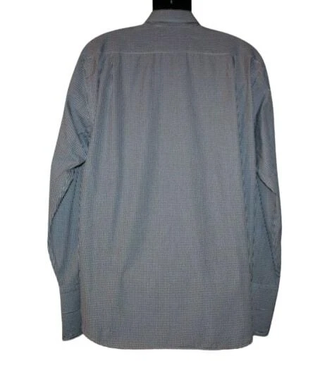 $395 Etro Men's Black White Plaid Cotton Dress Shirt Size 41 French Cuff - Image 3 of 4